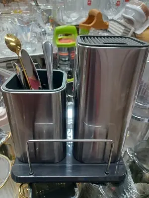 Picture of Functional Universal Kitchen Holder Stand Tool Block Storage Organizer Kitche(Silver)