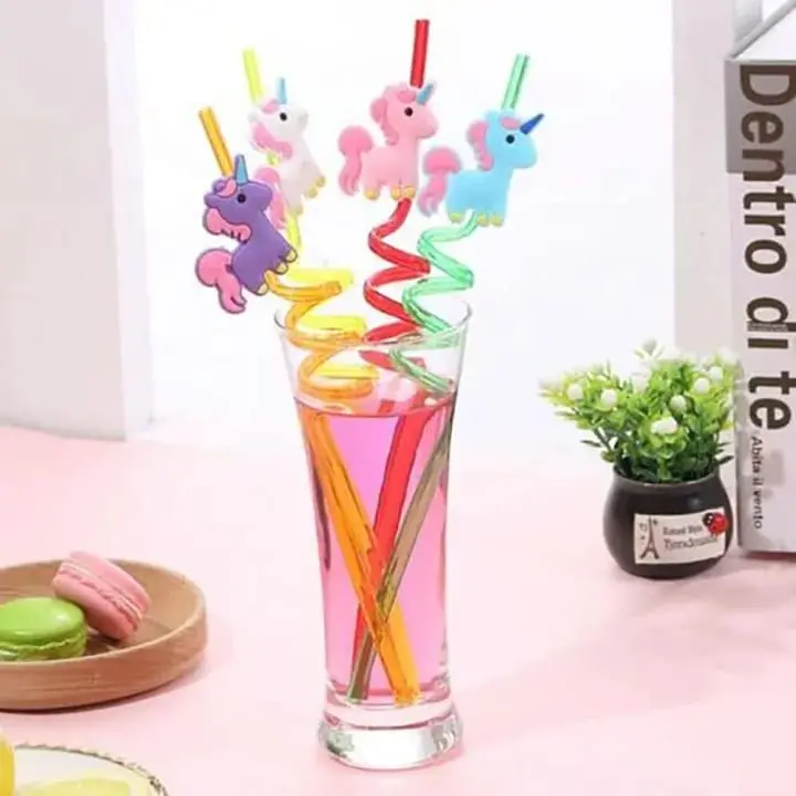 Picture of 4pc Hot style drinking straws plastic food grade straws