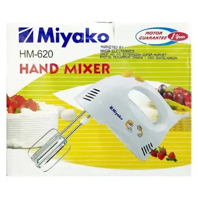 Picture of Miyako Electric Egg Beater and Hand Mixer HM-620 - White