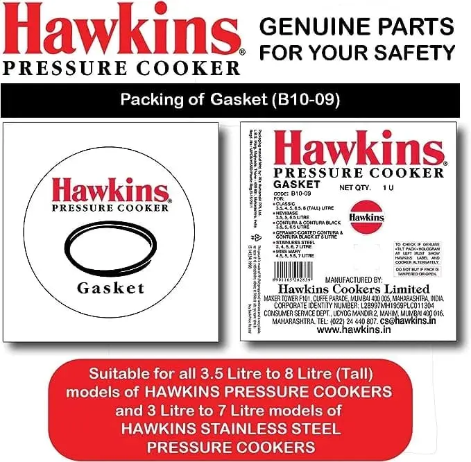 Picture of Hawkins Pressure Cooker Rubber Gasket / Rubber-Ring / Hawkins Gasket for Pressure Cooker Sealing Ring