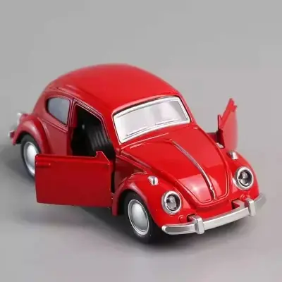 Picture of 1:32 retro classic simulation alloy car model pull back boy children's toys classic car cross-border wholesale open door(Red)
