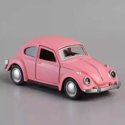 Picture of 1:32 retro classic simulation alloy car model pull back boy children's toys classic car cross-border wholesale open door(Pink)