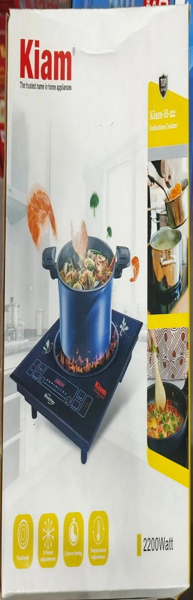 Picture of KIAM Induction Cooker H22 - Energy Saving 2000 Watt Multi Cooking Functions #