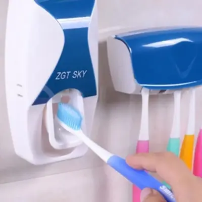 Picture of Automatic Toothpaste Dispenser and Brush Holder Set