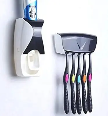 Picture of Automatic Toothpaste Dispenser and Brush Holder Set