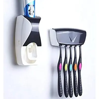 Picture of Automatic Toothpaste Dispenser and Brush Holder Set