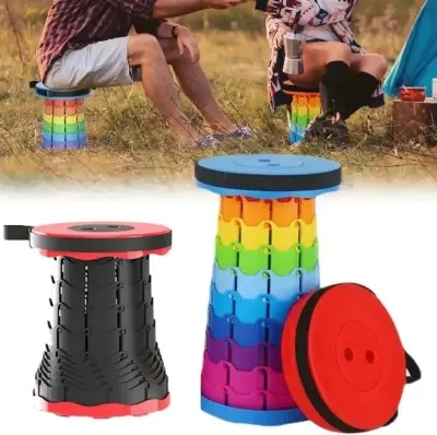 Picture of Portable Telescoping Camping Stool Seat For Fishing Hiking Traveling Outdoor Activities - Compact And Convenient Seating Solution