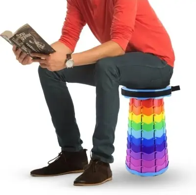 Picture of Portable Telescoping Camping Stool Seat For Fishing Hiking Traveling Outdoor Activities - Compact And Convenient Seating Solution