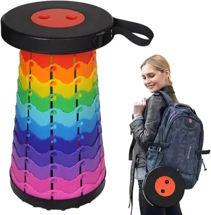 Picture of Portable Telescoping Camping Stool Seat For Fishing Hiking Traveling Outdoor Activities - Compact And Convenient Seating Solution