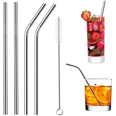 Picture of Stainless Steel Reusable Straw - 4 Piece