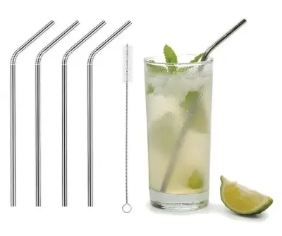 Picture of Stainless Steel Reusable Straw - 4 Piece