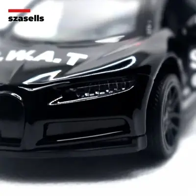 Picture of Diecast Metal Car 1/38 Red Super Cop Car Edition Spyder Front Doors Open - Size Approx. 4 inch -(Black)