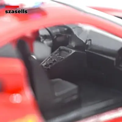 Picture of Diecast Metal Car 1/38 Black Super Cop Car Edition Front Doors Open - Size Approx. 4 inch - Collectible Pull(Red)