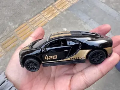 Picture of Bugatti Roadster 1:43 Alloy Pull Back Mini Car Set Toy Car Simulation Sports Car Model Racing Car Boy