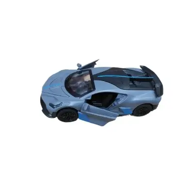 Picture of Bugatti Super Sports Car Feature: 4 Doors Open,Light on,Pull back,Sound Die-cast car(Blue)
