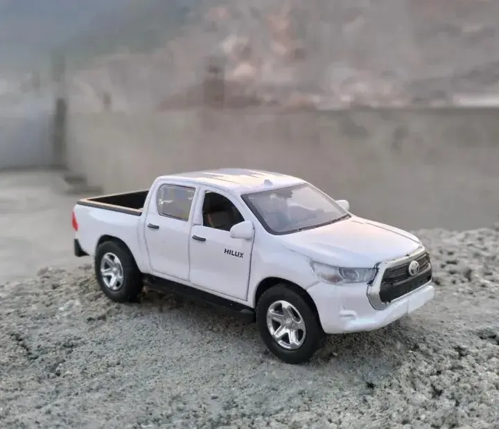 Picture of White 1:36 Toyota Revo Hilux Vego Dala High Simulation Metal Diecast Model Car -Multicolors(White)