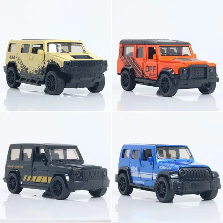 Picture of 1:43 Alloy Car Model Two-Door off-Road Boy Car Warrior Decoration Crane Machine