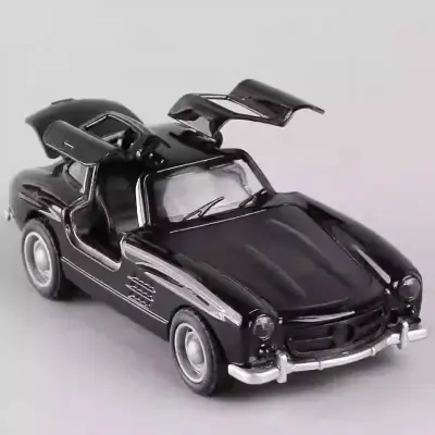 Picture of Mercedes Benz Classic toy car 1:36 Retro Simulation Alloy Toy Car Pull Back Model Classic Car Butterfly(Black)