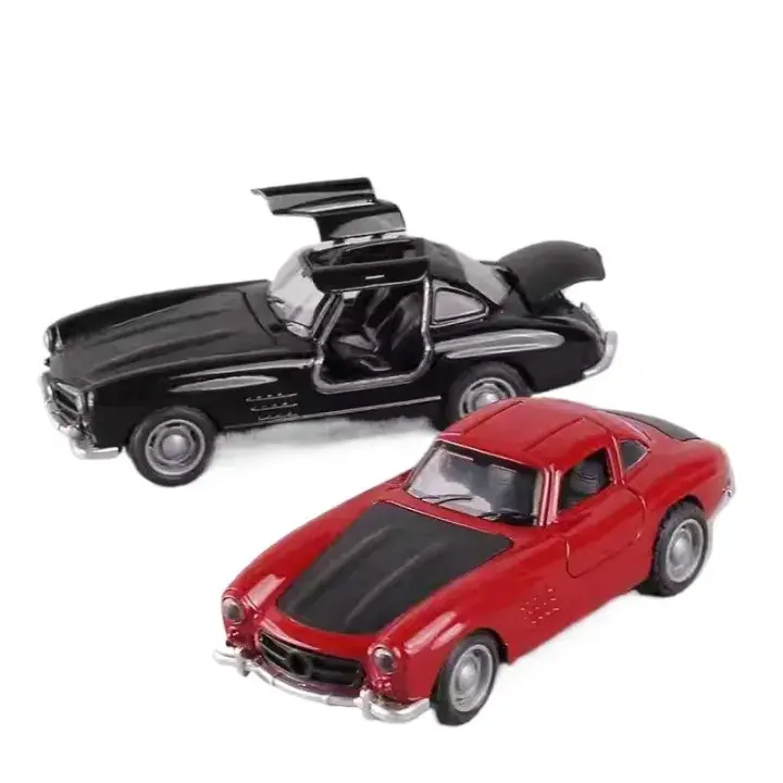 Picture of Mercedes Benz Classic toy car 1:36 Retro Simulation Alloy Toy Car Pull Back Model Classic Car Butterfly(Black)
