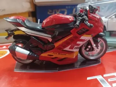 Picture of Motorcycle Model Lighting Sound Effects Children Motorbike Toy Hobbies Model Swat Motorcycle Rescue Bike Friction Powered