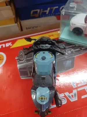 Picture of Motorcycle Model Lighting Sound Effects Children Motorbike Toy Hobbies Model Swat Motorcycle Rescue Bike Friction Powered