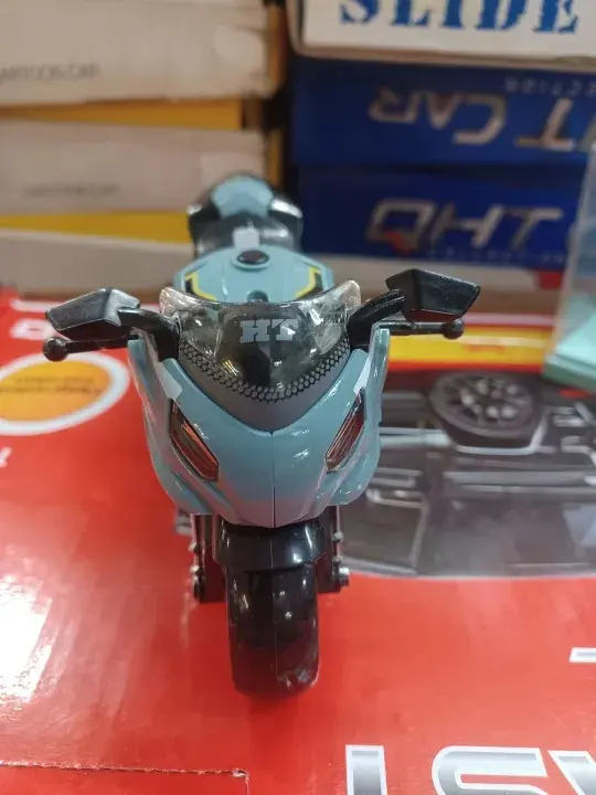 Picture of Motorcycle Model Lighting Sound Effects Children Motorbike Toy Hobbies Model Swat Motorcycle Rescue Bike Friction Powered