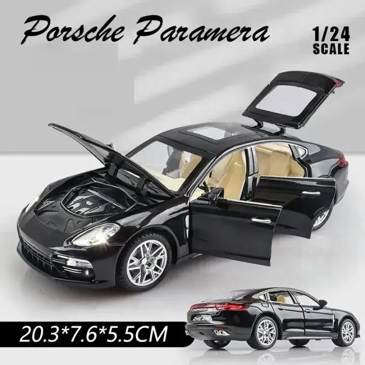 Picture of 1:24 Porsche Panamera Diecast Alloy Car Luxurious Simulation Toy Vehicles Metal Car 6 Doors Open Model Car(Black)