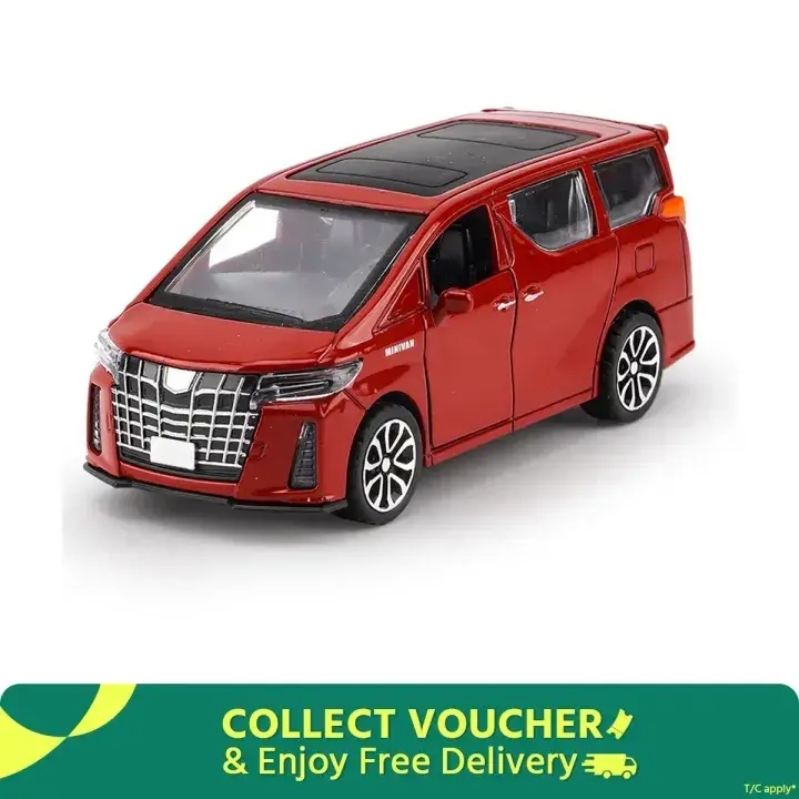 Picture of Red Toyota Alphard 1:36 alloy Children's toys baby educational Warrior toy car simulation business car model(Red)