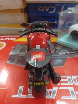 Picture of Motorcycle Model Lighting Sound Effects Children Motorbike Toy Hobbies Model Swat Motorcycle Rescue Bike Friction Powered(Red)