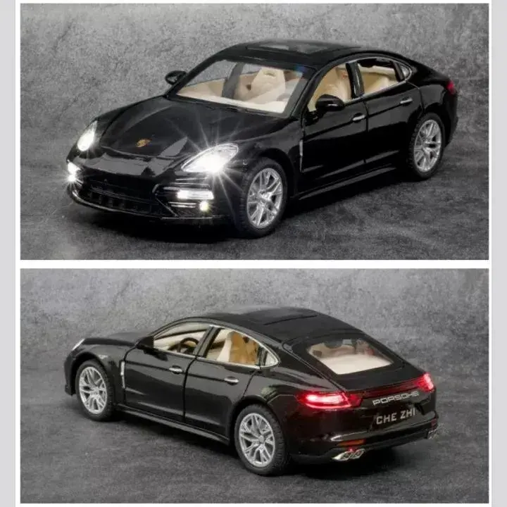 Picture of 1:24 Porsche Panamera Diecast Alloy Car Luxurious Simulation Toy Vehicles Metal Car 6 Doors Open Model Car(Black)