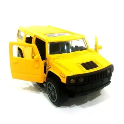 Picture of 1:32 Scale Hummer Scaled Model Metal Pull Back Die Cast with Light & Sound - Yellow(Yellow)