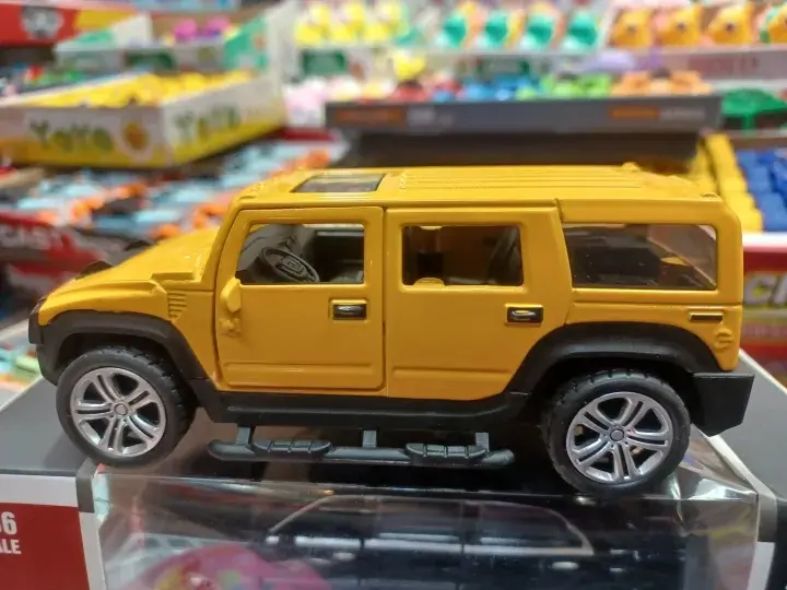 Picture of 1:32 Scale Hummer Scaled Model Metal Pull Back Die Cast with Light & Sound - Yellow(Yellow)