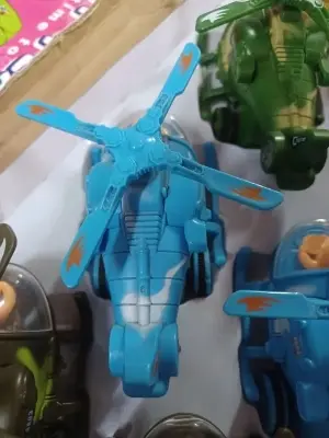 Picture of Mini Helicopter with Movable Pilot and Rotating Fan, Bump and Go Helicopter Toy (Pack of 1) (Random Color) | Baby Birthday Gift(Blue)