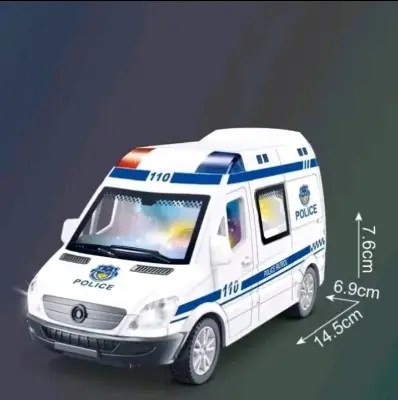 Picture of 1:32 Scale Mini Ambulance Fire Truck Police Truck ABS Light Sound For kids(White)