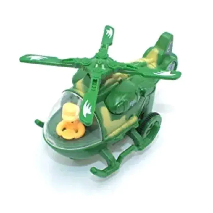 Picture of Mini Helicopter with Movable Pilot and Rotating Fan, Bump and Go Helicopter Toy (Pack of 1) (Random Color) | Baby Birthday Gift