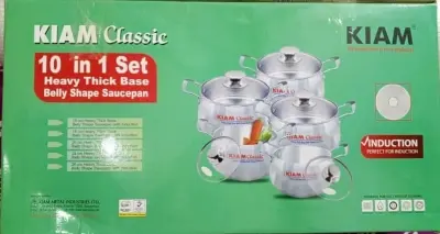 Picture of Belly Shape Saucepan Cook Wear Set 16 cm Saucepan, 18 Cm Saucepan, 20 Cm Saucepan, 24 Cm Saucepan, 26 Cm saucepan.( Induction buttom)