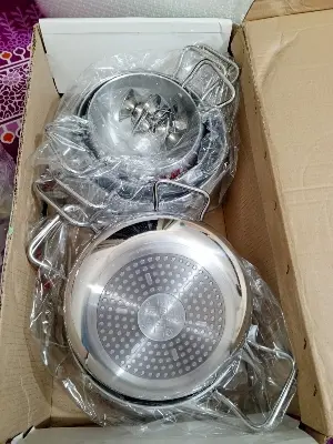 Picture of Belly Shape Saucepan Cook Wear Set 16 cm Saucepan, 18 Cm Saucepan, 20 Cm Saucepan, 24 Cm Saucepan, 26 Cm saucepan.( Induction buttom)