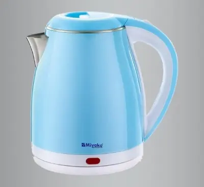 Picture of Miyako MJK-180PS Electric Kettle – 1.8L Durable Double Layer Body, 1500W Fast Boil, Cordless 360° Rotation, Auto Shut-Off, Boil-Dry Protection, Stainless Steel Coil, Cool Touch Exterior – 1 Year Warranty Heavy Duty Kettle(Sky blue)