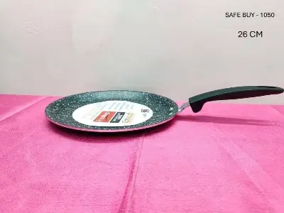 Picture of Prestidge ruti tawa 28CM 5 layer Marble Coating Granite non Stick Cookware Roti Tawa Steel usable for Gas and Induction(Black)