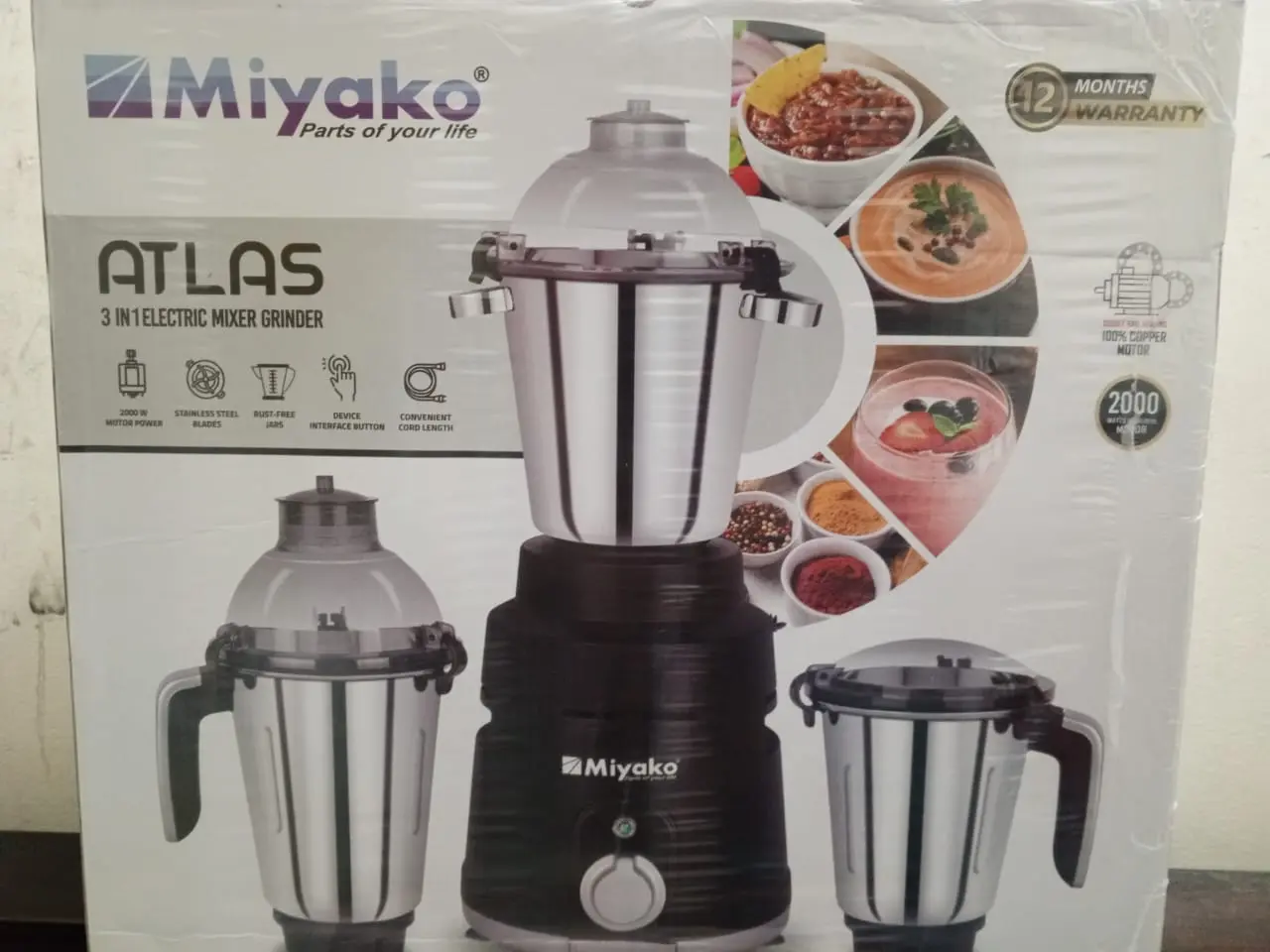 Picture of Miyako ATLAS 2000 Watts Blender Plus Mixer Grinder INDIA