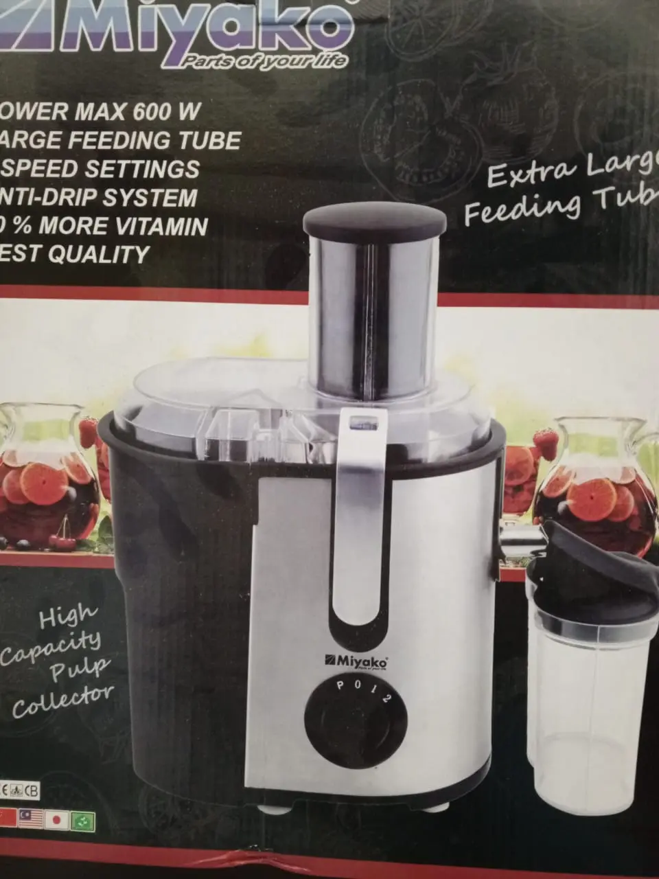 Picture of Miyako MFJ-518 Fresh Juicer and Mixer WATT-600- Black Color