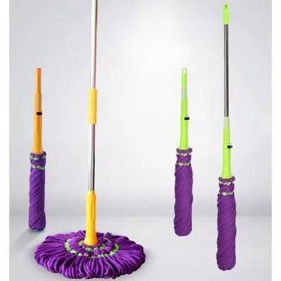 Picture of Twist Towel mop Premium Quality Adjustable Handle metal stick auto Squeezing magic mop 1 pcs Random Color