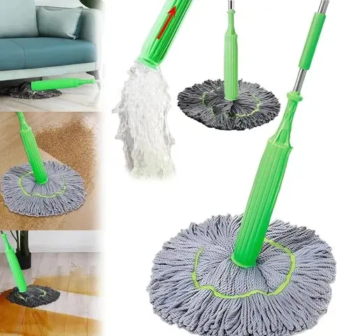 Picture of Twist Towel mop Premium Quality Adjustable Handle metal stick auto Squeezing magic mop 1 pcs Random Color