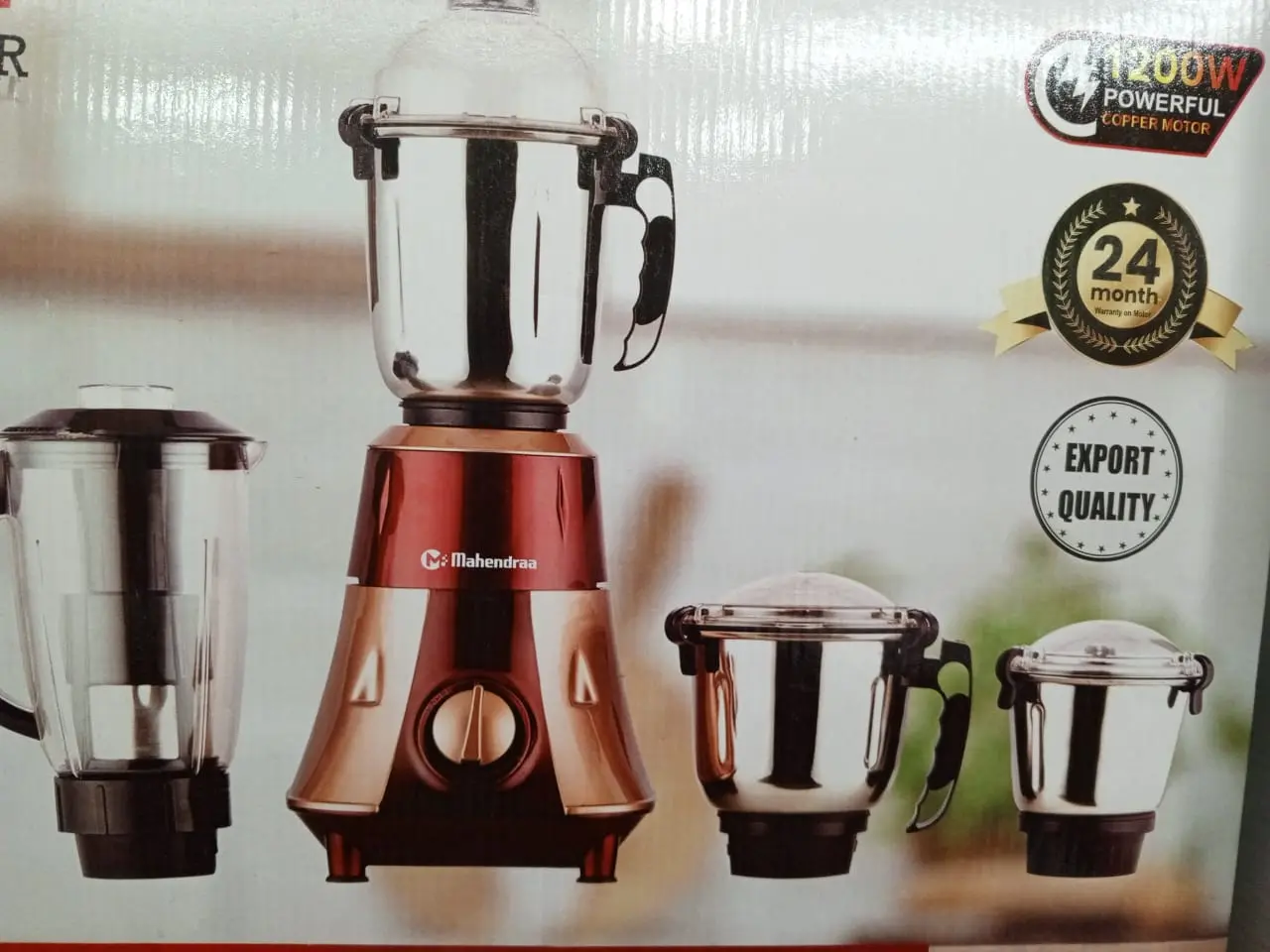 Picture of Mahendra mixer grinder 1200 watt(Red)