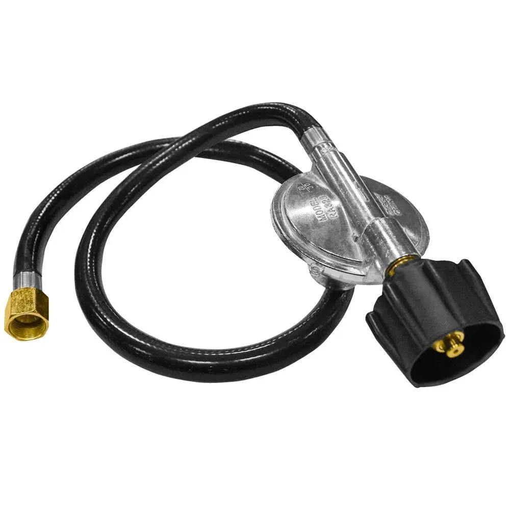 Picture of High-Quality Lpg Gas Regulator Full Set (5 Feet Hose Pipe & 2 Pcs Adjust Clip Clamp & 1 Pcs Regulator)