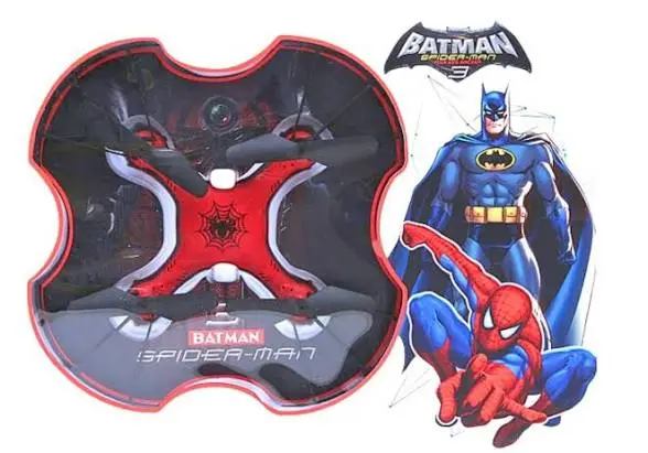 Picture of Spiderman and Batman Drone With Led Light and Remote Control Toy for Children