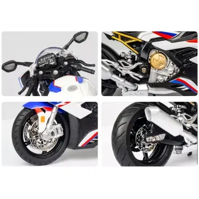 Picture of 1:12 BMW S1000RR Diecast Alloy Motorbike Vehicles Collectible Hobbies Motorcycle Model Toys(White)