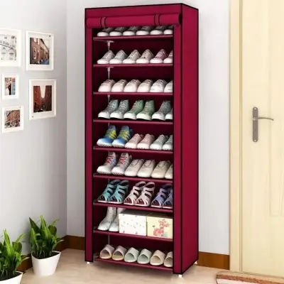 Picture of Steel Portable Multi Utility Shoe Rack - 9 Shelf