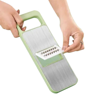 Picture of 5 In 1 Kitchen Vegetable Cutting Tools Vegetable Cutter Grater for Vegetables Slicers Shredders Multi Slicer Peeler Carrot Fruit(Silver)