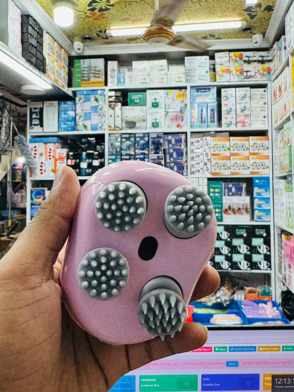 Picture of Smart Head Massager Electric Scalp Massager Relieve Pressure And Promote Blood Circulation Hair Growth Electric Massager(Pink)